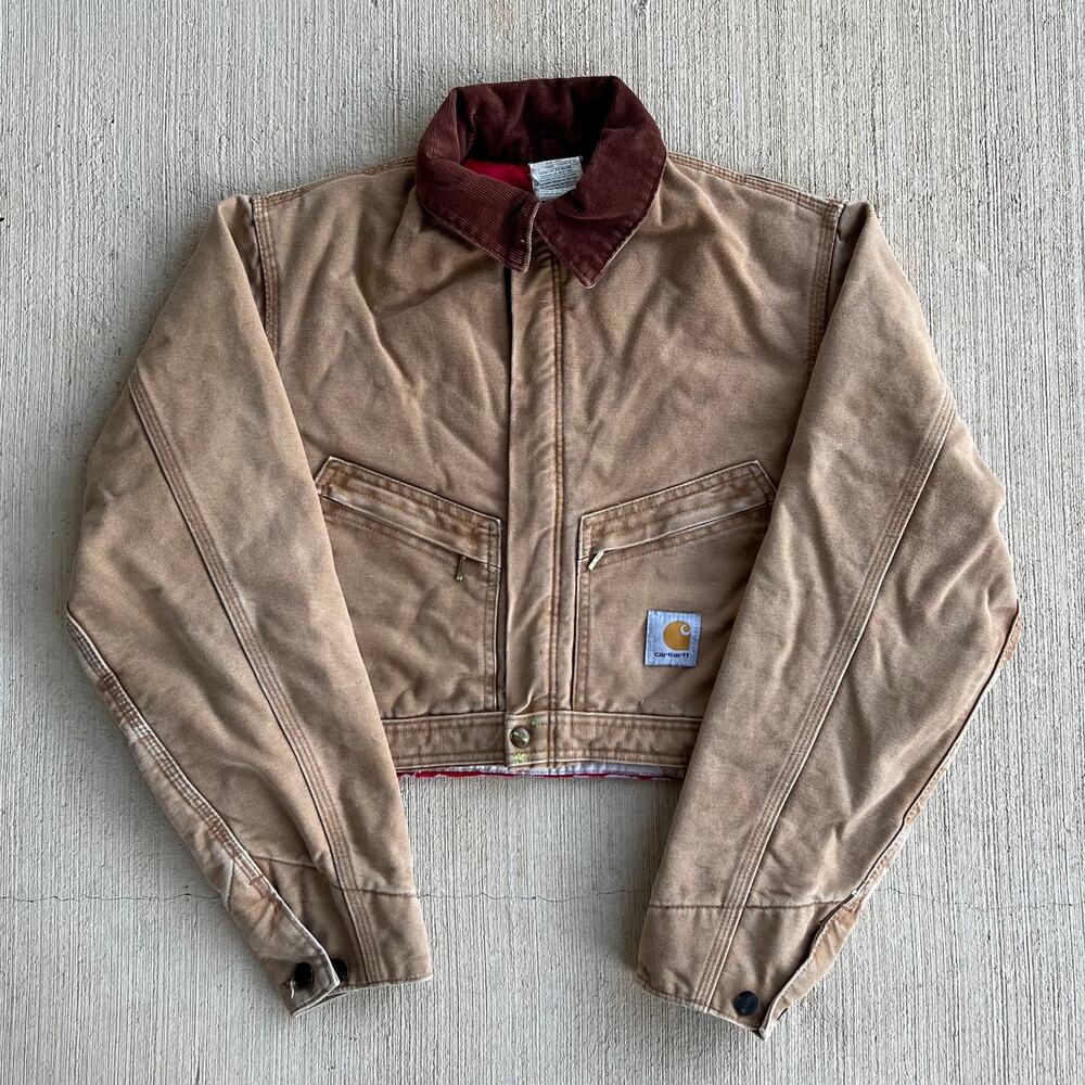 Carhartt brown cropped Detroit style work wear jacket